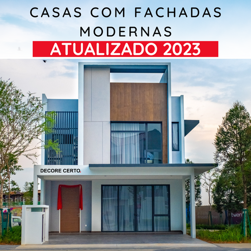 Fachada de Casas Modernas: Transforme sua casa padrão em moderna DECORE CERTO.