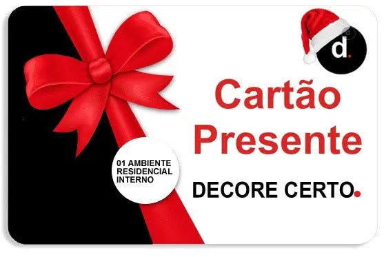 CARTÃO PRESENTE - 1 AMBIENTE RESIDENCIAL INTERNO DECORE CERTO.